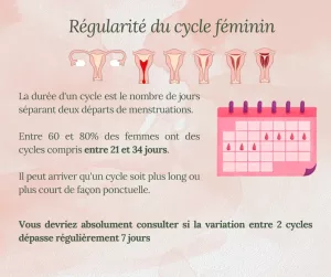 régularité des cycles féminins règles irrégulières